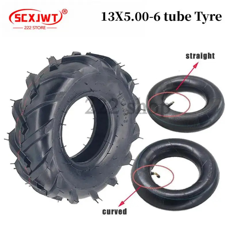 13x5.00-6 inner outer tire micro tiller lawn mower inflatable tire 13 * ...