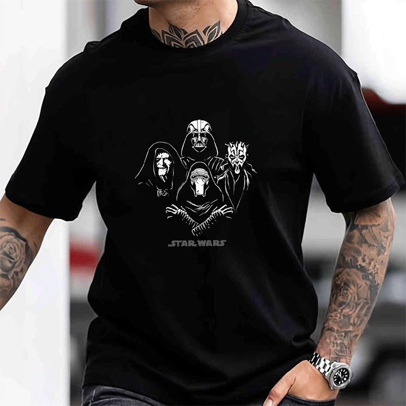 Star Wars Darth Vader and Stormtroopers Graphic T-Shirt for Men - Black ...