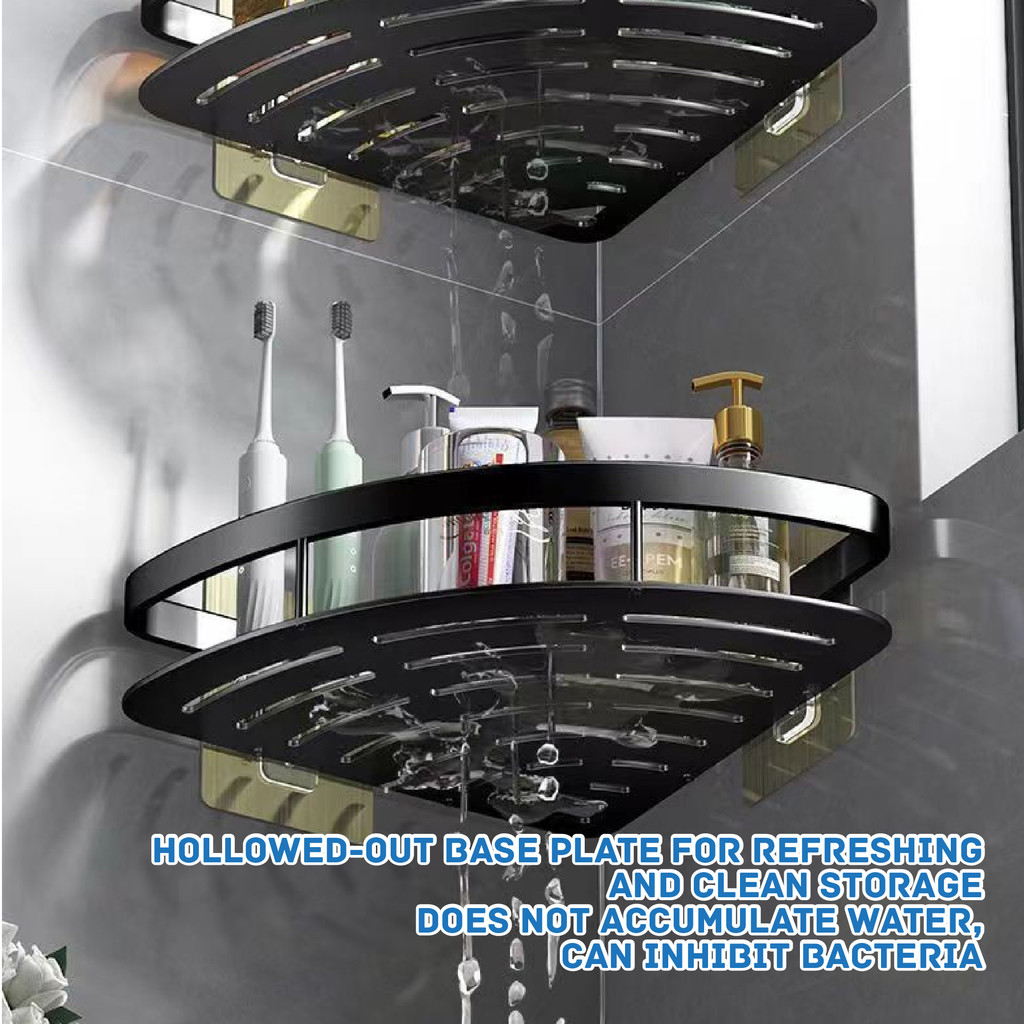 Bathroom Corner Rack Aluminum Wall-Mounted Anti-rust Strong Bearing Rak ...