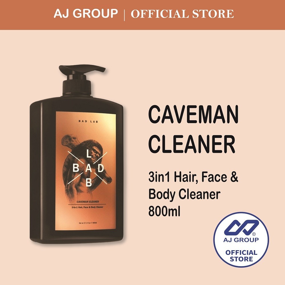 BAD LAB Classic Caveman Cleaner 3in1 Hair, Face & Body Cleaner (800ml