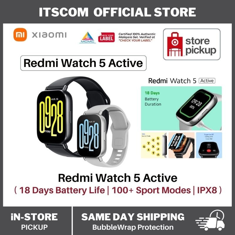 Redmi Watch 5 Active | 140+ Sport Modes | Up to 18Days BatteryLife ...