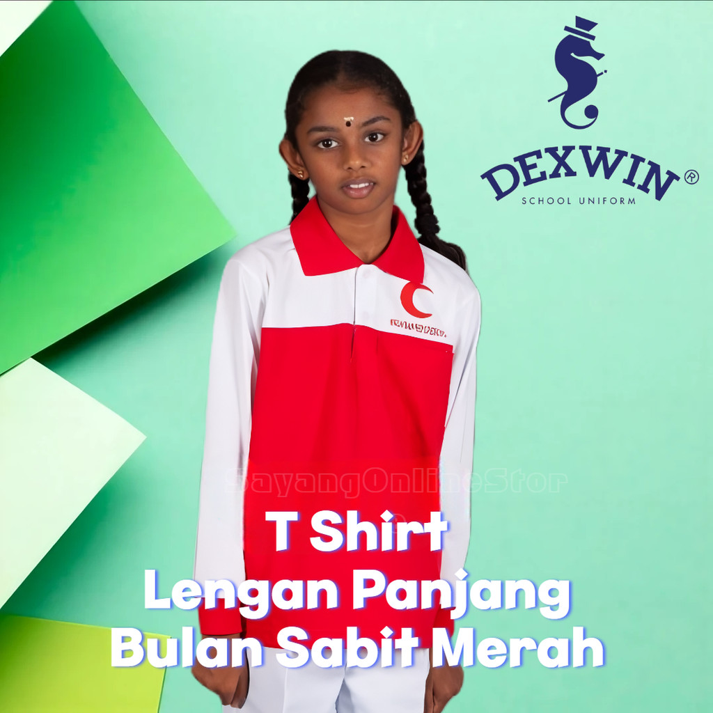 Dexwin T-shirt Co-curriculum Bercollar Lengan Panjang Kadet Polis Kadet ...