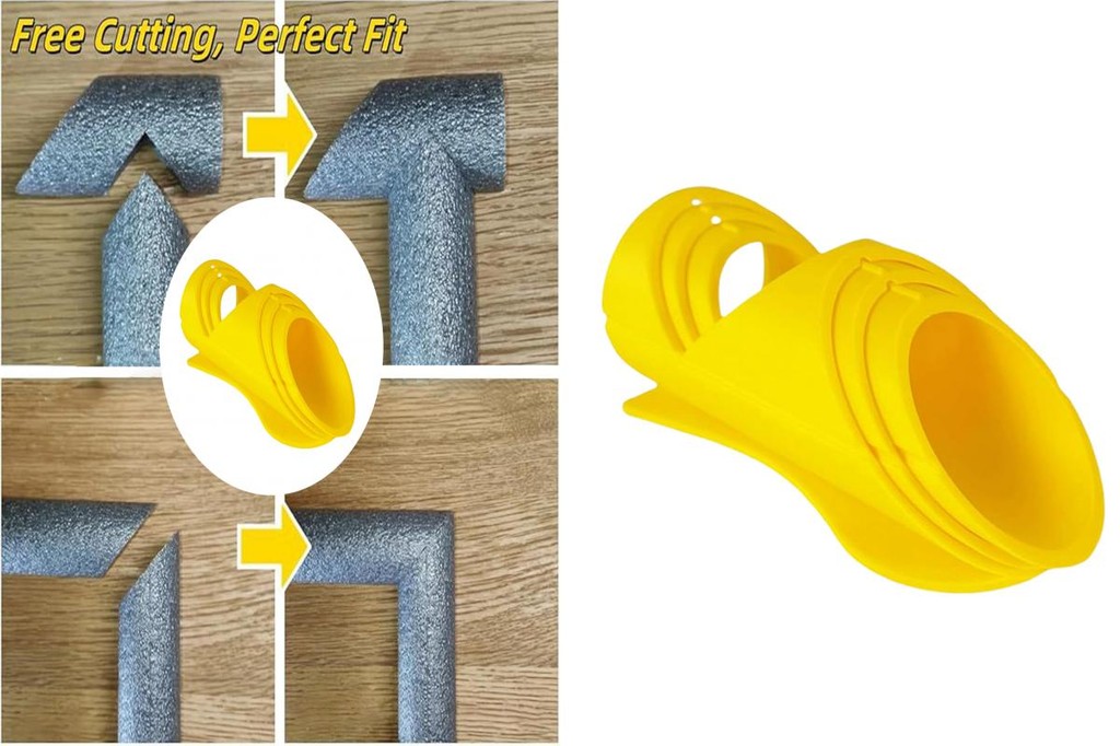 3-Piece Foam Pipe Cutter Tool Set – Insulation Cutting Fixture For 13-28mm Copper Tube, 3D-Printed Precision Guide For Straight, T-Shape & Right-Angle Cuts