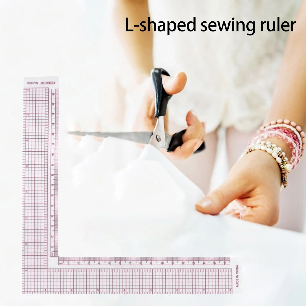 Patchwork Scale Ruler Multi-function Acrylic L Shape Right Angle ...
