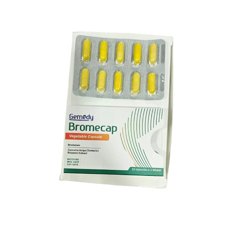 Gemedy Bromecap Vegecap 10's (For inflammation, swelling) Turmeric ...