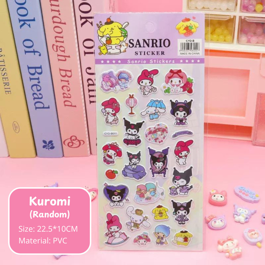 J&B Labubu Hadiah Murid Tadika Budak Capybara Sticker Set Kuromi Reward ...