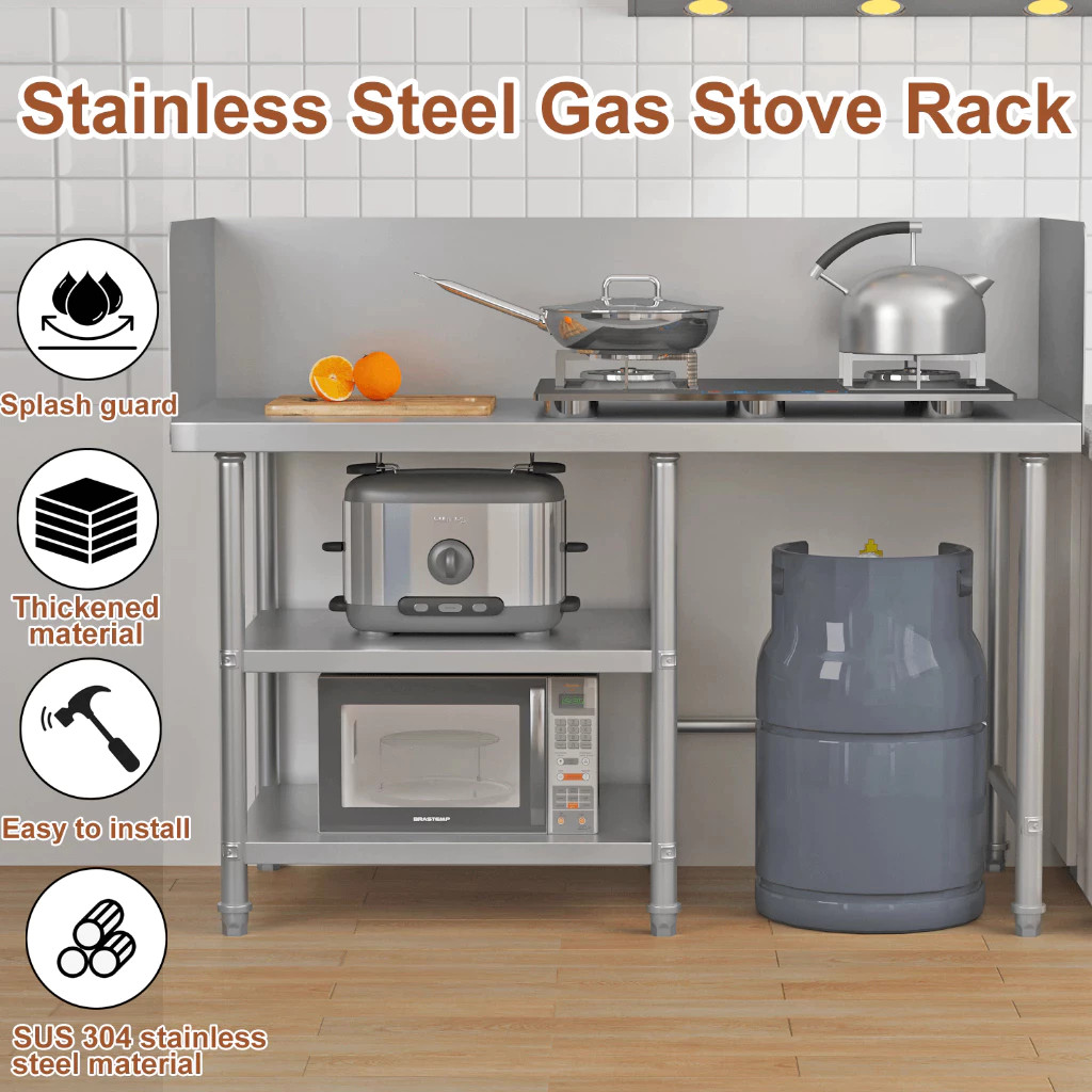 🔥Ready Stock🔥304 Stainless Steel Kitchen Stove Rack / 3 Layers Gas ...