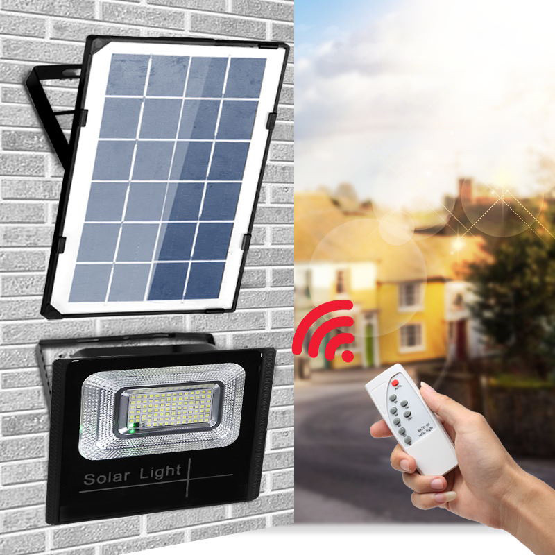 Night Lamp Automatic On-Off LED Solar Spotlight Remote Light Sensor ...