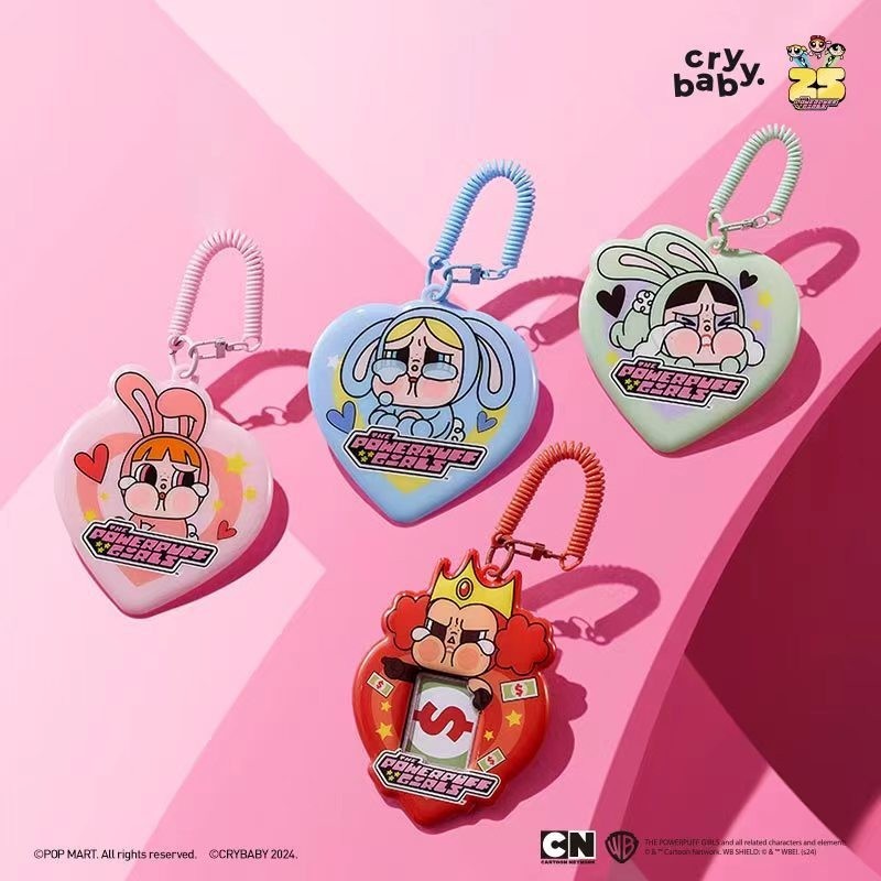 P POPMART POPMART Crying Baby Powerpuff Girls Card Holder Mystery Box ...