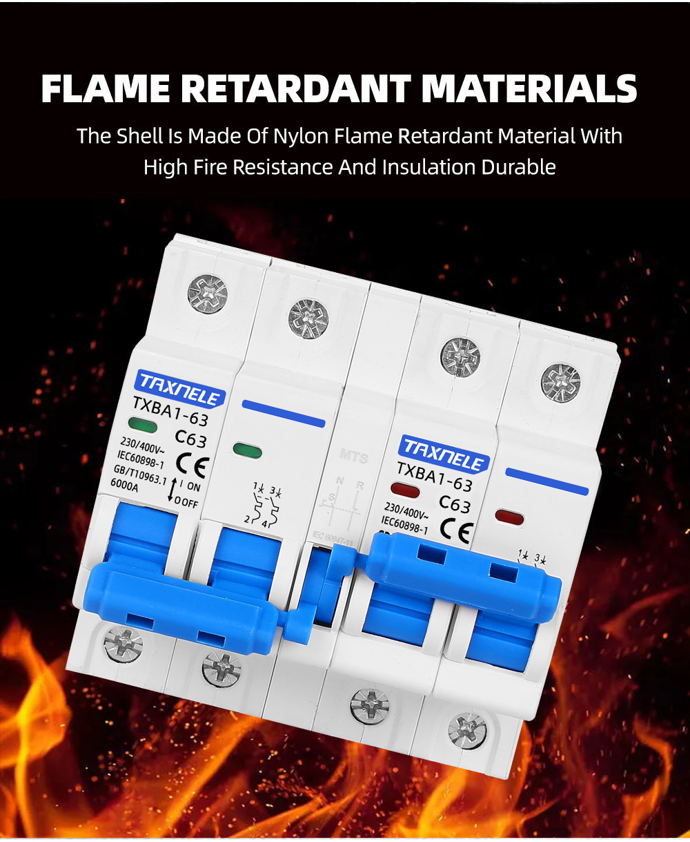 TAXNELE MTS 1P+1P 2P+2P AC Manual Transfer Switch Circuit Breaker ...