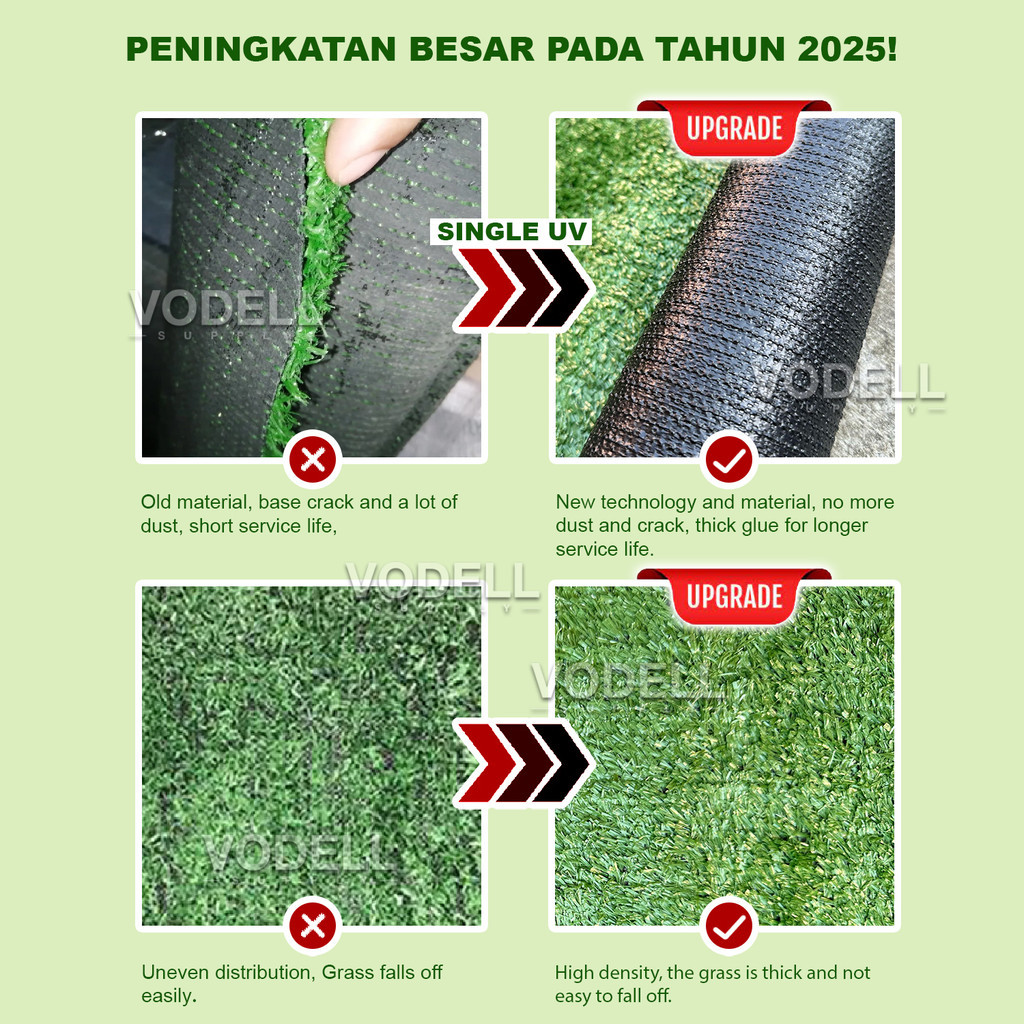 【2M x 25M】MAXHOME Artificial Grass Carpet 1UV Natural Green Rumput ...