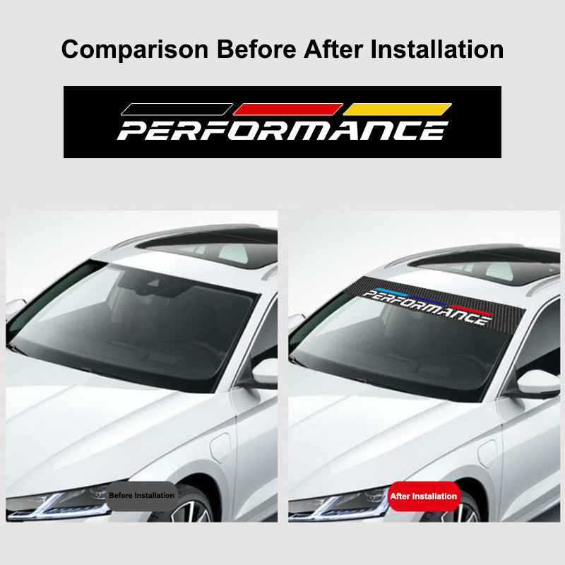 BMW Performance Car Mirror Sticker Auto Windshield Sticker Windscreen ...