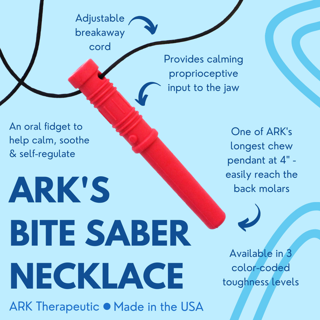 ARK Bite Saber Silicone Fidget Necklace | Sensory Wearable Pendant for ...