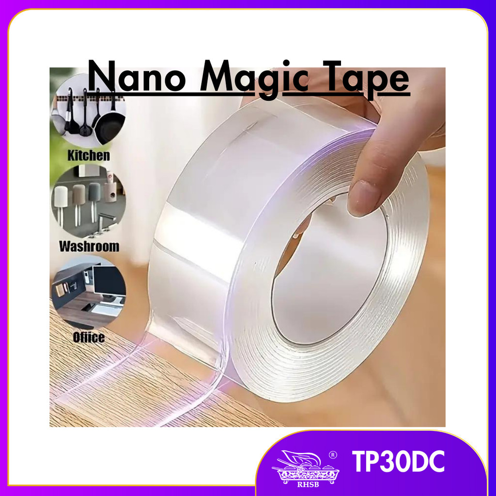 NANO DOUBLE SIDED MAGIC TAPE/ TRANSPARENT WATERPROOF NANO TAPE/ CLEAR ...