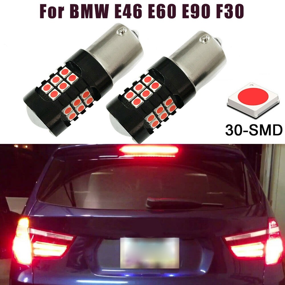 [BSL] Red LED 30SMD Strobe Flashing Brake Tail Light Lamp Bulb For BMW