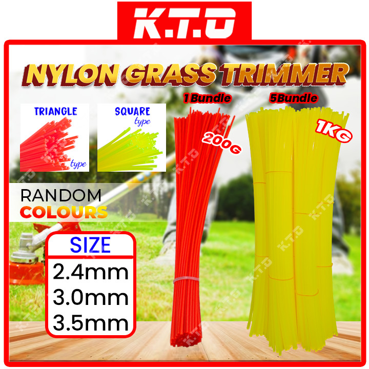 1 / 5 Bundle 12Inch Square Triangle Nylon Trimmer Line For Grass Cutter ...
