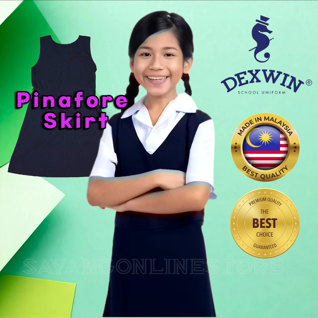 Primary School Girl Uniform Dexwin Pinafore Skirt Cotton Licin Koshibo ...