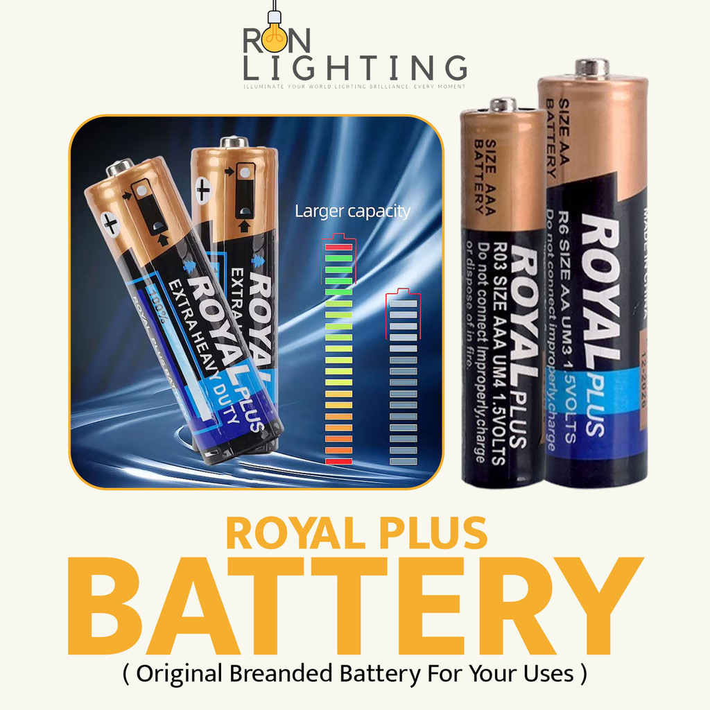 ROYAL PLUS Battery AA Legit Original Bateri EXTRA HEAVY DUTY For Toy ...