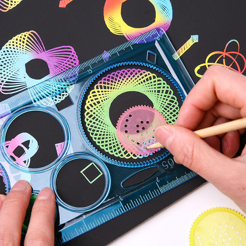 Variety Flower Ruler Magic Geometric Drawing Artifact Circle Graphic ...