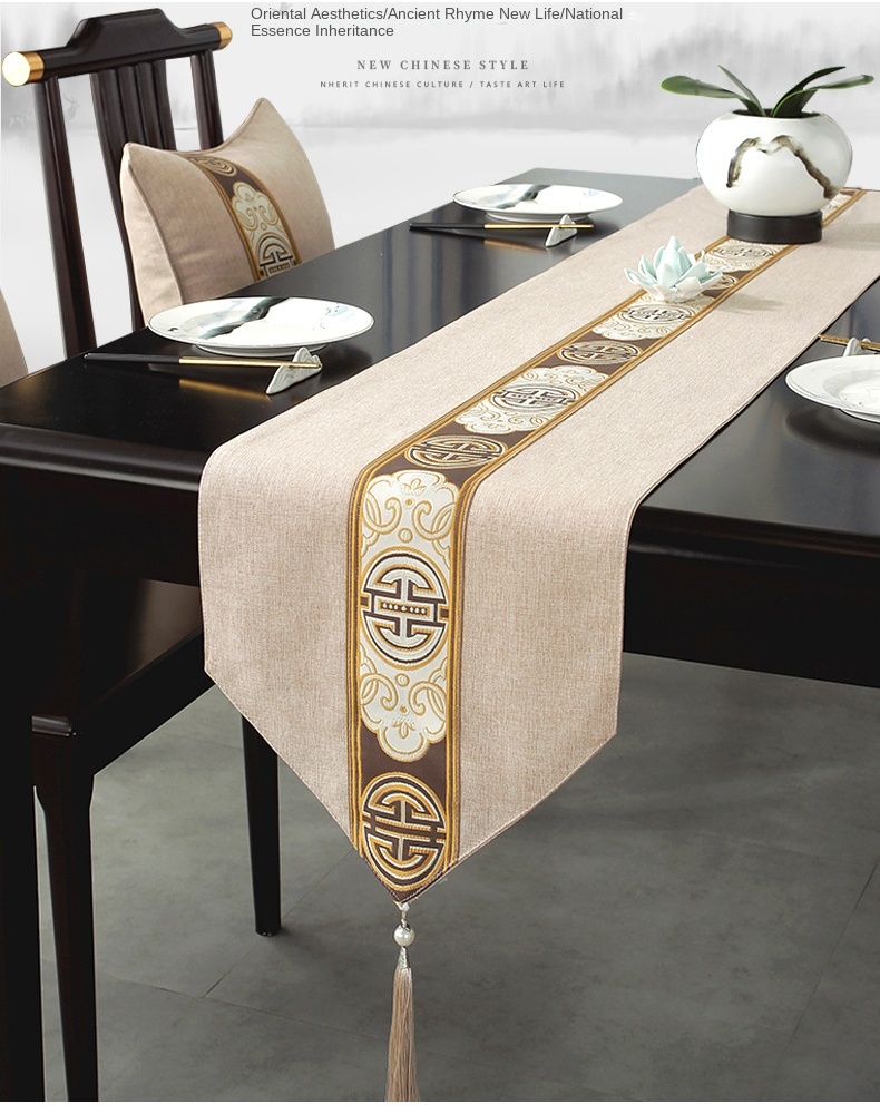 New Chinese Waterproof Table Runner Cotton and Linen Table Cloth ...