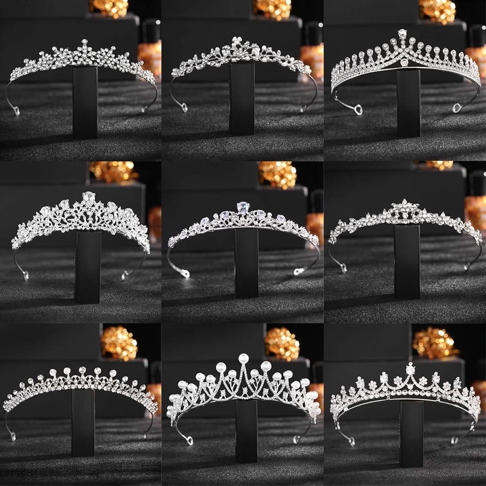 Baroque Princess Queen Crowns For Wedding Crystal Bridal Tiara Crown For Pageant Women Diadem Party Prom Hair Jewerly Headpiece