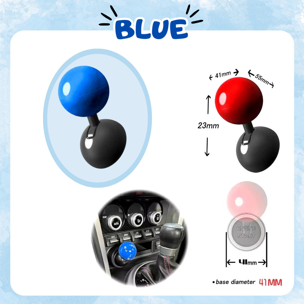 Car Ball Shape One-button Start Lever Car Start Button Cover Bentuk ...