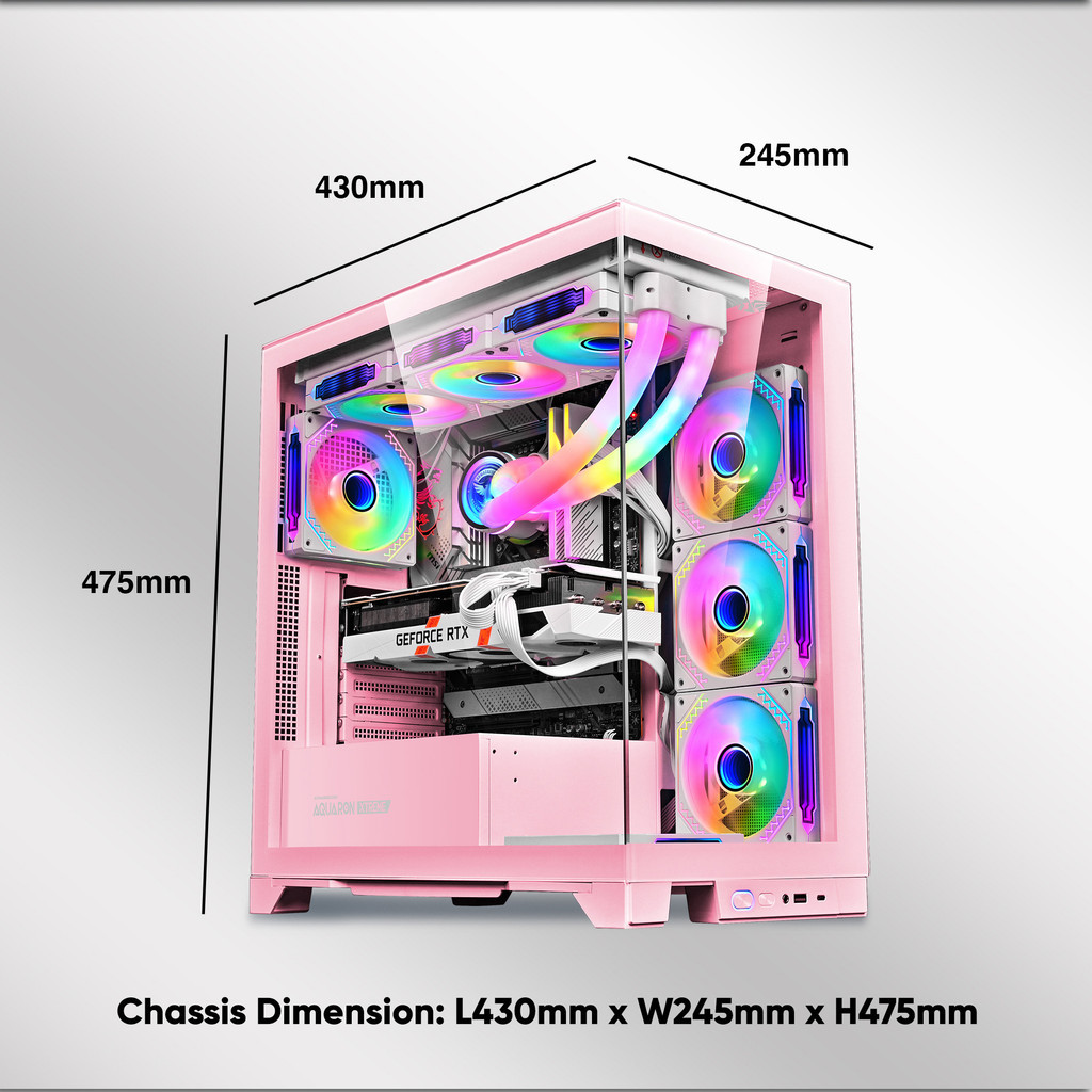 Armaggeddon Aquaron Xtreme EATX Transparent view Gaming Casing Chassic ...