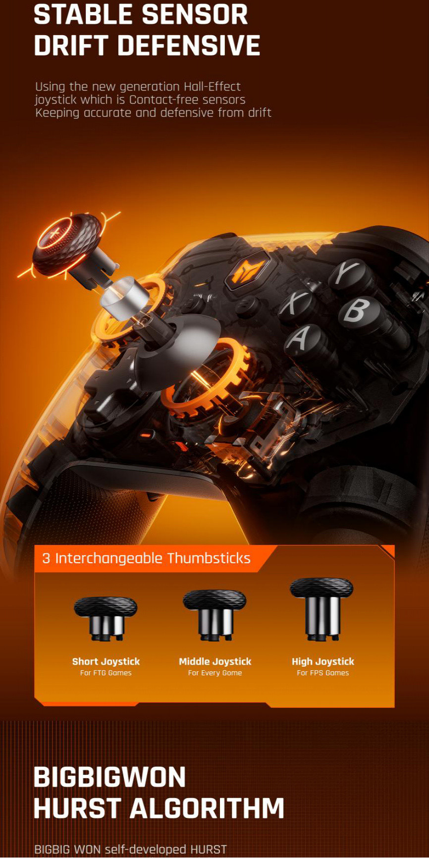 BIGBIG Won Gale Wireless Bluetooth Gaming Controllers for Switch