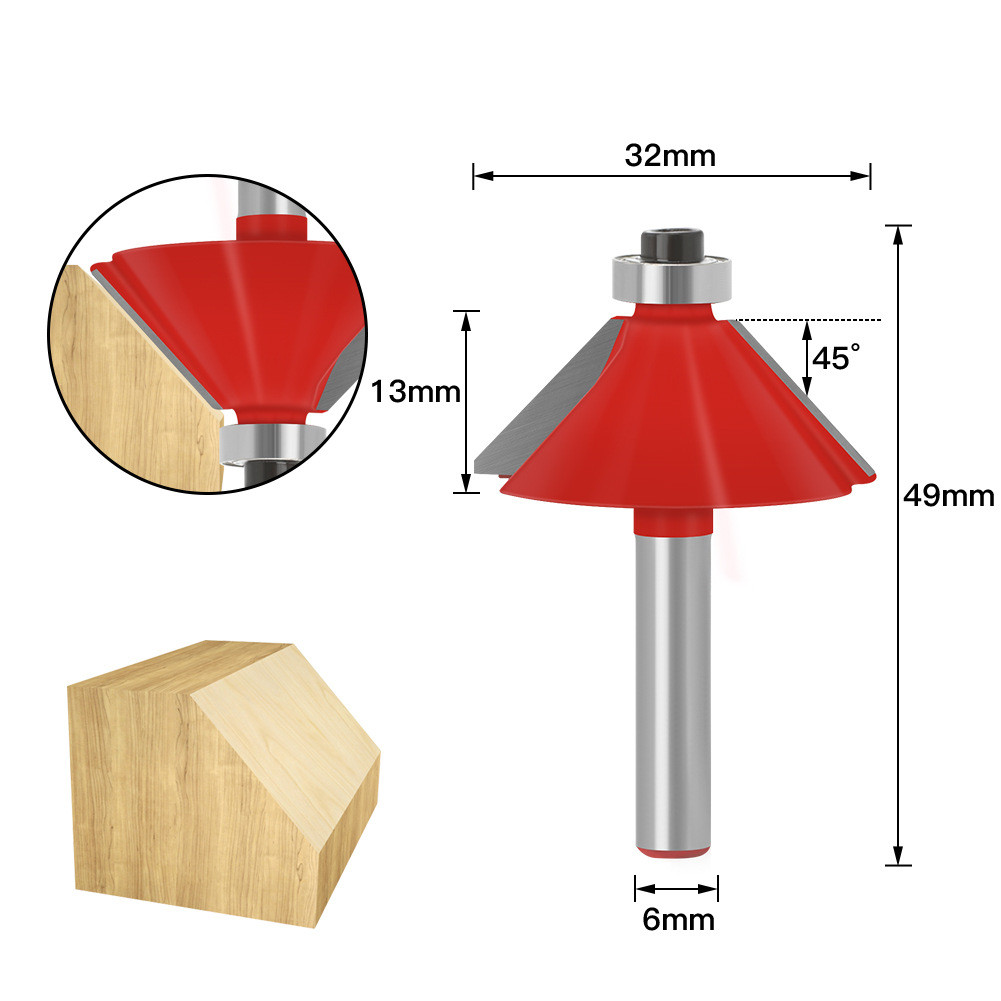 Woodworking Router Bit Set, 6mm Shank Carbide Router Bits, Round Nose ...