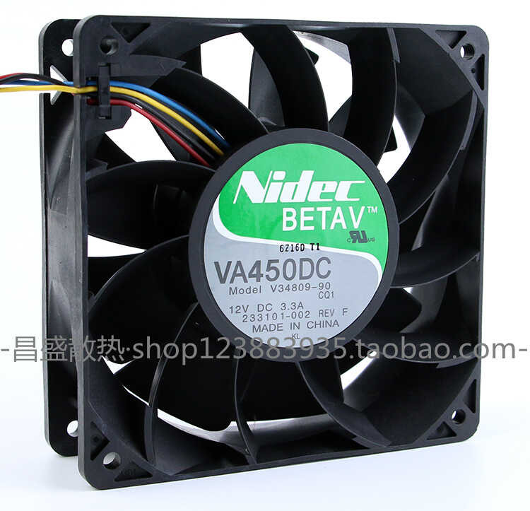 New Nidec VA450DC V34809-35 DC 12V 3.3A 12038mm 12cm PWM Function