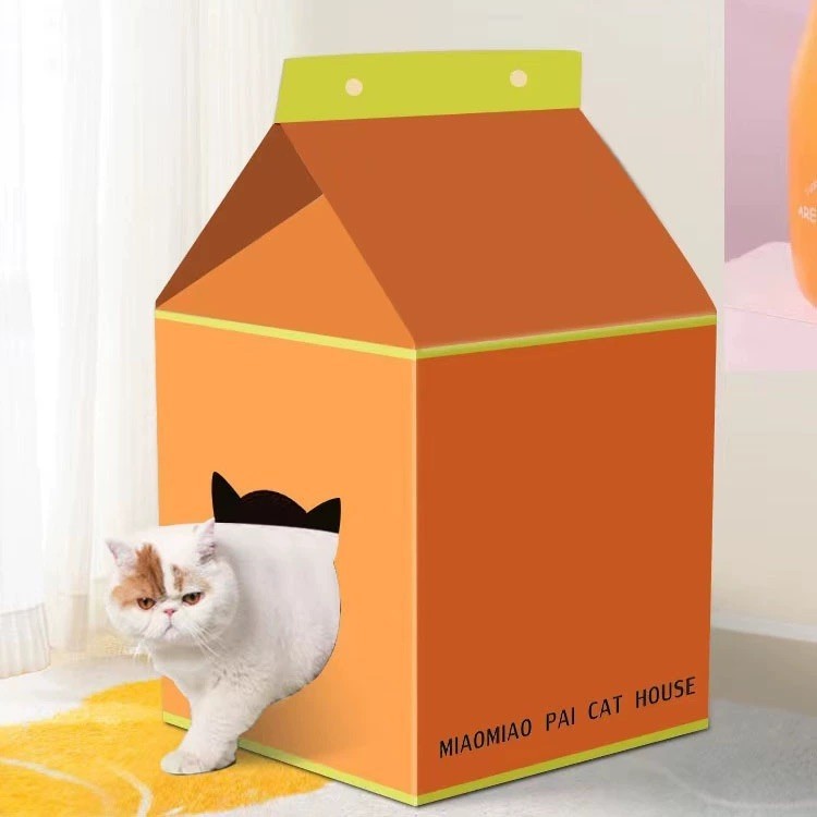 🧧 Labubu 🧧 Scratcher House Milk Box Cat Scratching Board Corrugated ...