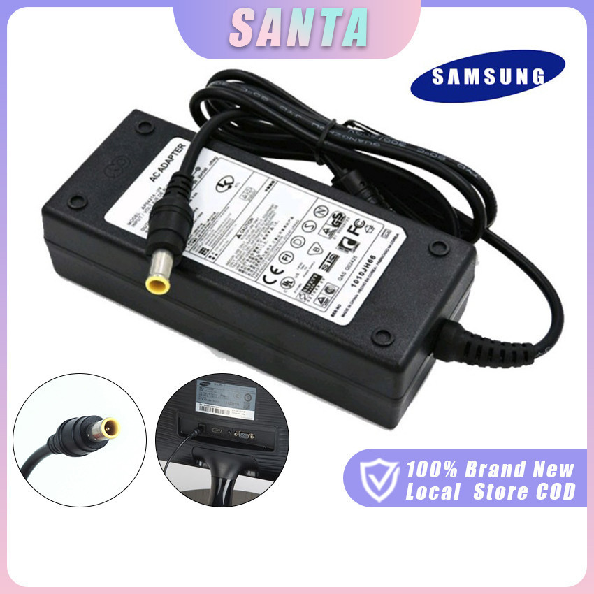 14V 3A 6.4x4.4mm Power Adapter for Samsung LED Monitor AC-DC Charger ...