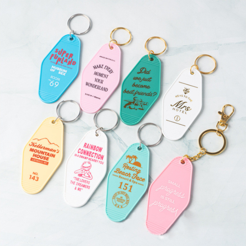 UV Printing Color Hotel Card Keychain Foreign Trade Hotel Diamond Key ...