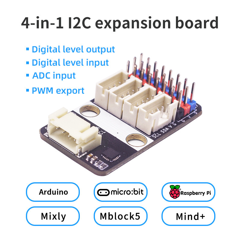 8-channel ADC GPIO and 2-channel PWM servo control board for Arduino ...
