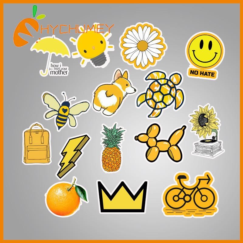 Yellow Series Charming Cartoon Stickers For Luggage And Notebooks ...