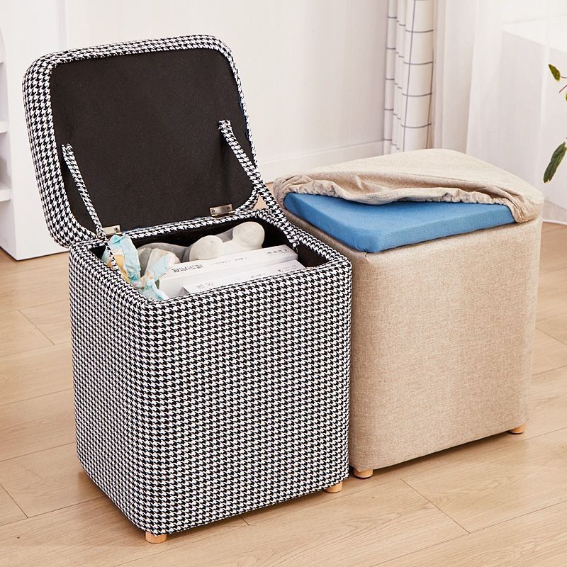 Ready Stock】Multifunctional Storage Stool Solid Wood Dressing Stool Can ...