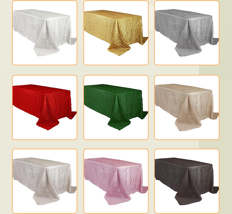 145X260cm Hotel Conference Tablecloth High-End Crepe Wedding Banquet ...