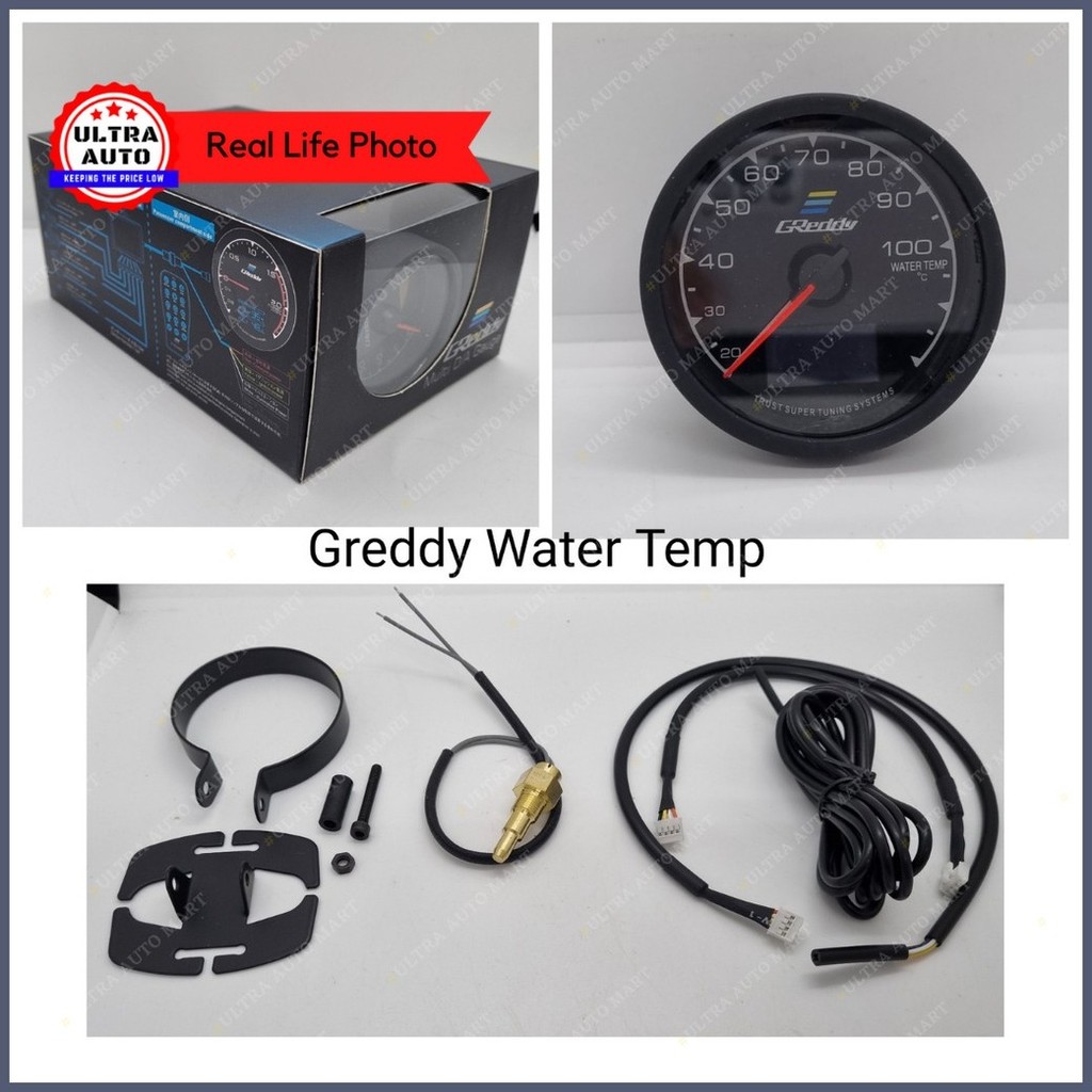 GReddy Digital Meter Gauge 34 Colour Water Oil Temp RPM Vacuum Boost ...