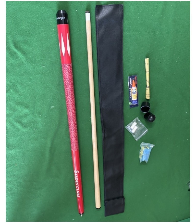 Billiards Cue Red Pool Cue Set Snooker Cue Large Head 13mm Billiard Cue ...
