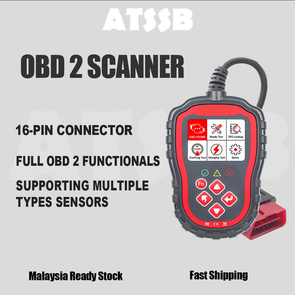 ATSSB Professional OBD2 Scanner Engine Fault Code Reader Car Diagnosis ...