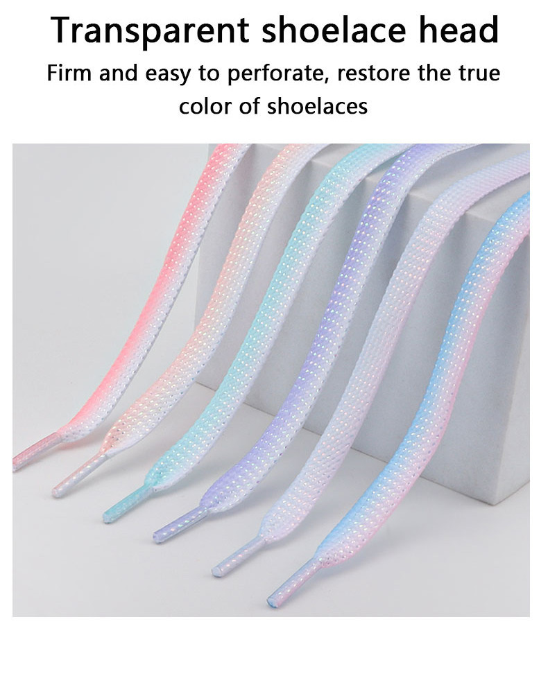 Flat Shoelaces for Sneakers Metallic Shiny Silver Shoe Laces Colorful