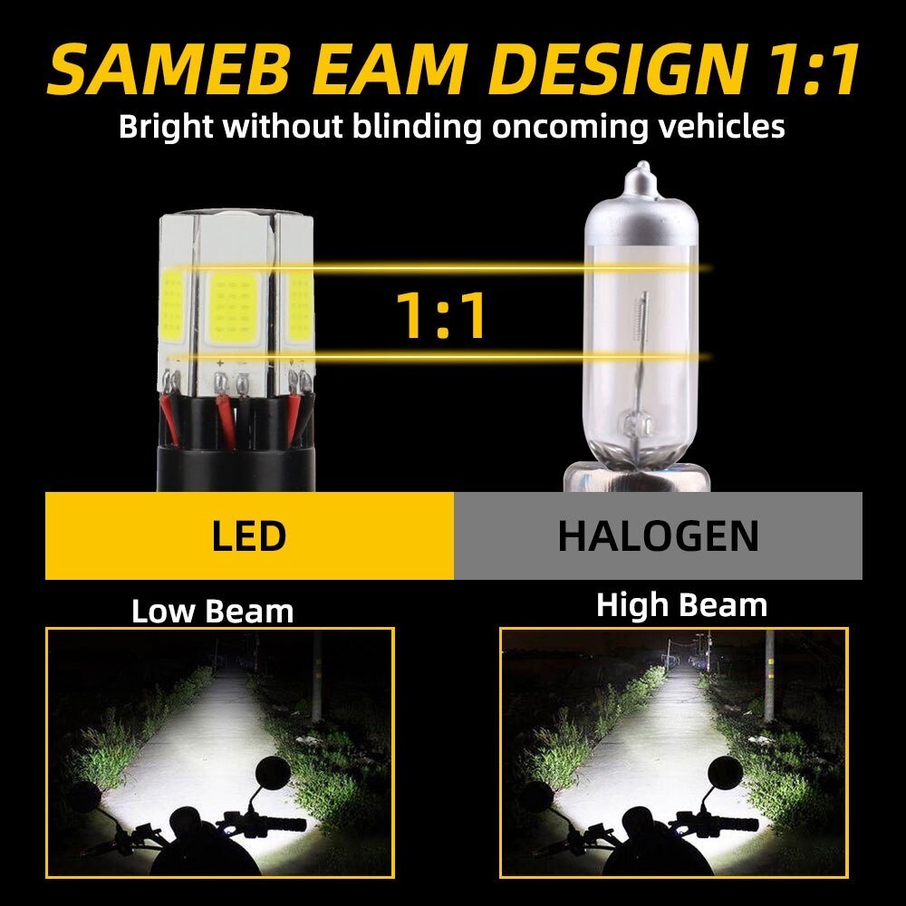 1pcs motorcycle headlight fog light T19 P15D H4 BA20D Side light Design ...