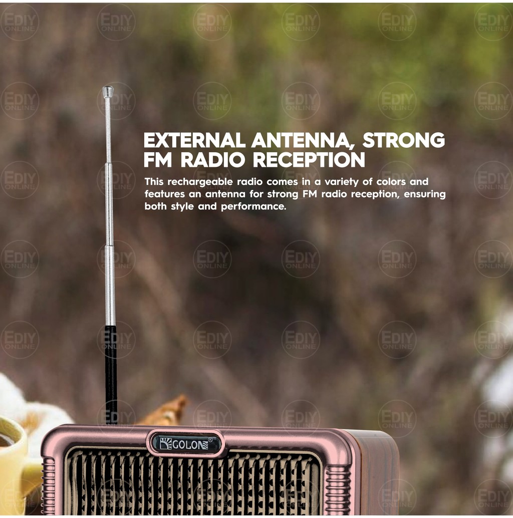 Vintage Rechargeable Radio FM Bluetooth USB TF Card MP3 Speaker Player ...