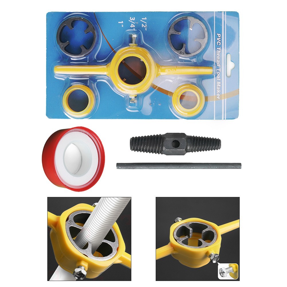 [Super] Pipe Thread Making Tool Set PVC Water Pipe Die Threader Maker ...