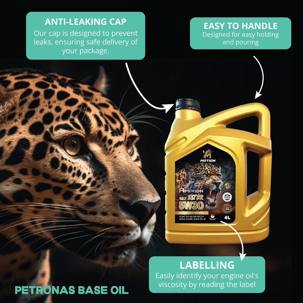 MOTION Ester Apexion API SP Fully-Synthetic Engine Oil (0W20/4L ...