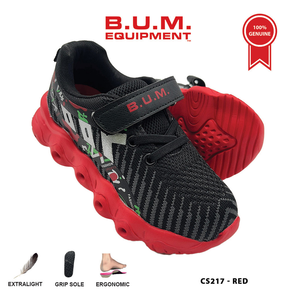 BUM Equipment Unisex Kid's Sport Shoes - Red CS217 | Shopee Malaysia