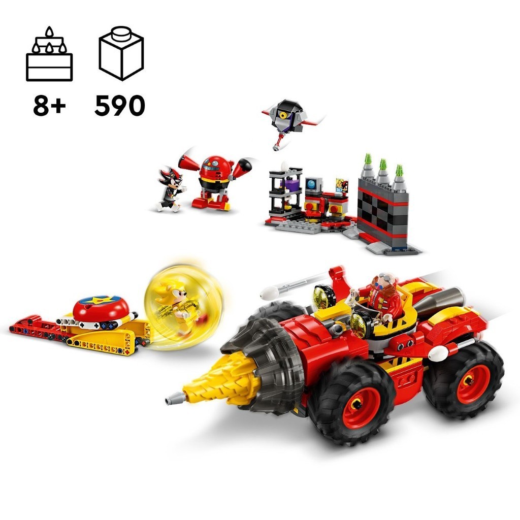 LEGO 76999 Sonic Super Sonic vs. Egg Drillster Building Toy Set (590 ...