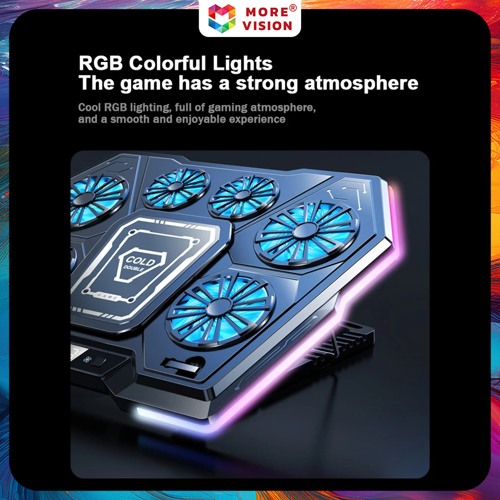 D13 Rapid Cooling Laptop Cooler Semiconductor Stand RGB LED Light ...