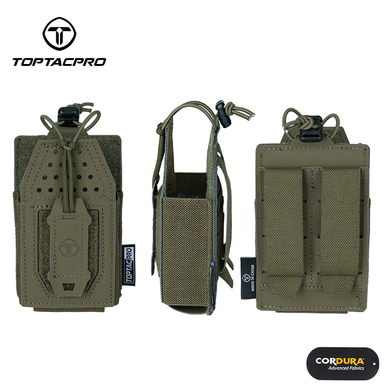 Poche à Chargeur Tactique TOPTACPRO – Libération Rapide, Extensible, 9mm, MOLLE