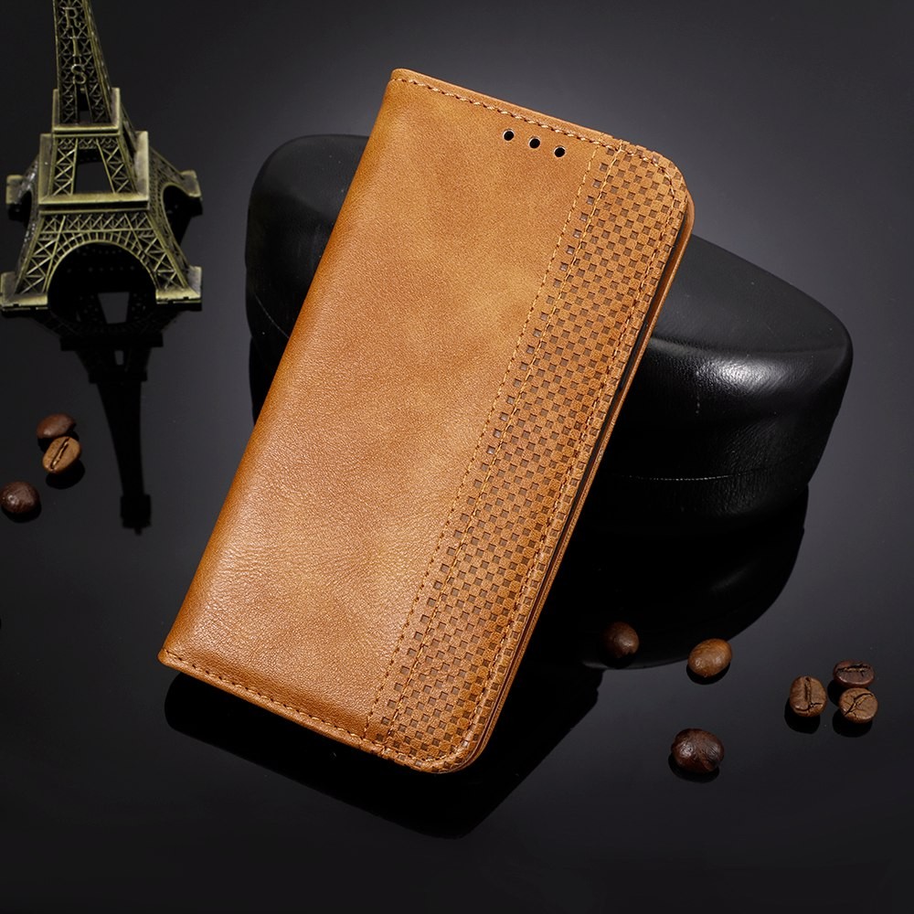Casing ZTE Blade A75 5G Vintage Flip Cover Business Wallet